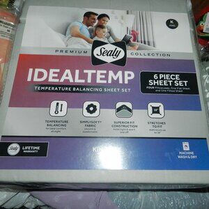 Sealy Ideal Temp balancing Wicked Sheet Set 6pc King Turquoise! 🆕🏃‍♀️‍💨⚡🚚